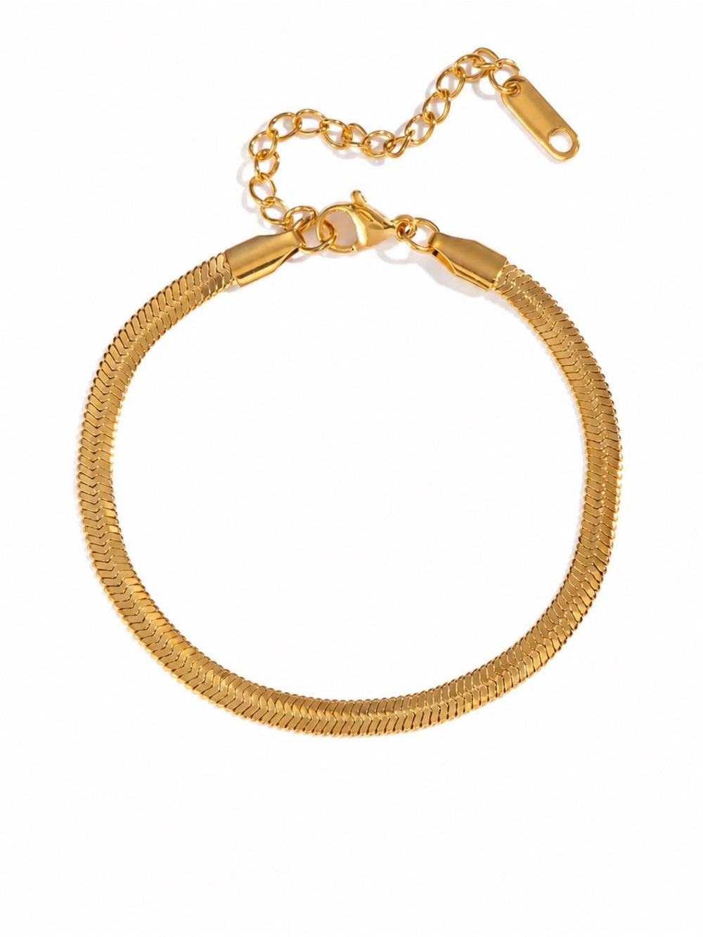Gold Herringbone Bracelet | Gold PVD-Coated Stainless Steel